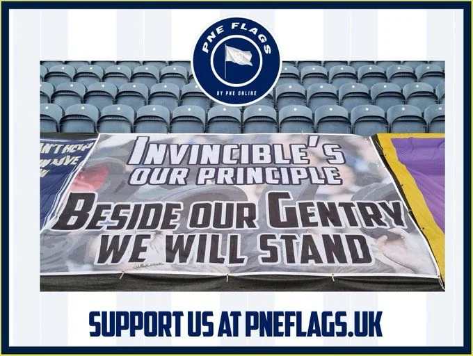 Gentry Tifo campaign graphic reading Beside our Gentry we will stand.